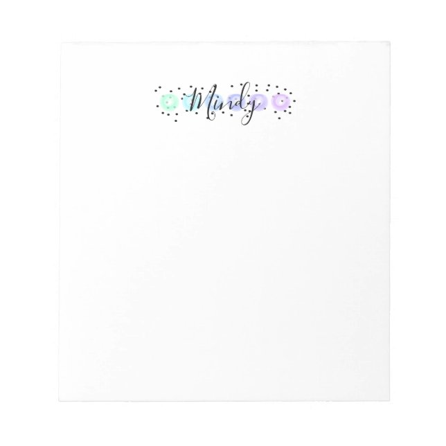 Watercolor Funfetti Notepad (Front)