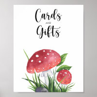 Watercolor fungi - cards and gifts baby shower