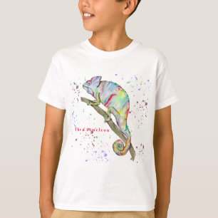 Watercolor funny chameleon T-Shirt
