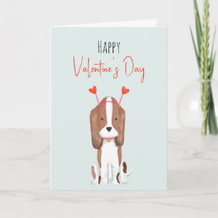 Watercolor Funny Valentines Dog Card