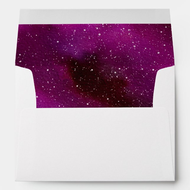 Watercolor Galaxies purple pink  Envelope (Back (Bottom))