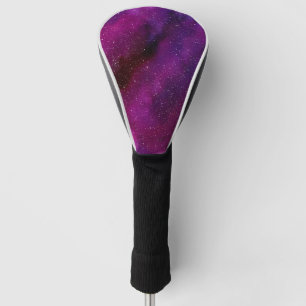 Watercolor Galaxies purple pink Golf Head Cover
