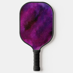 Watercolor Galaxies purple pink  Pickleball Paddle