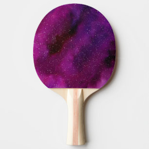 Watercolor Galaxies purple pink  Ping Pong Paddle