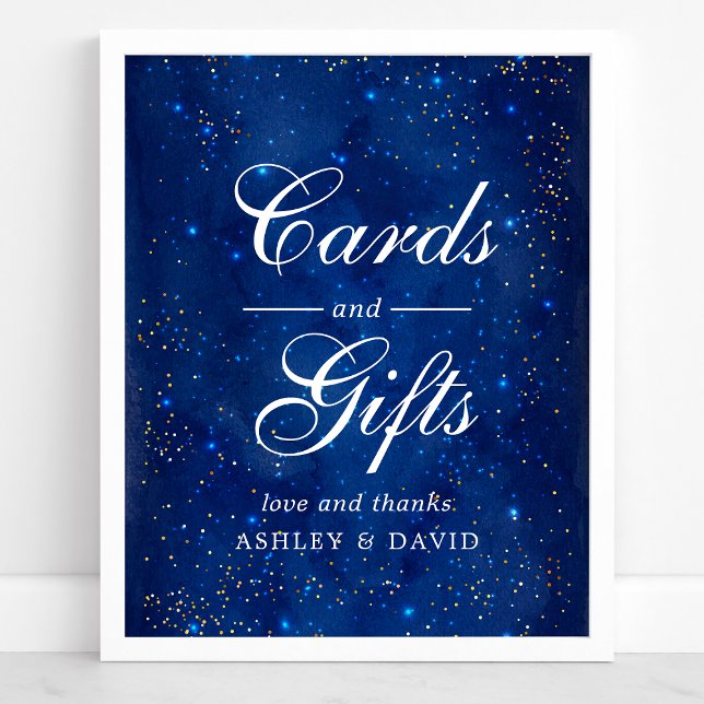 Watercolor Galaxy Cosmic Stars Cards & Gifts Poster (Creator Uploaded)