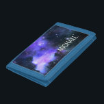 Watercolor Galaxy Personalised Name Space   Trifold Wallet<br><div class="desc">This design may be personalised in the area provided by changing the photo and/or text. Or it can be customised by clicking Personalise this Template and then choosing the click to customise further option and delete or change the colour of the background, add text, change the text colour or style,...</div>