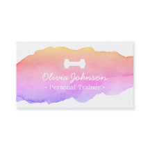 Watercolor Galaxy Pink Female Fitness Trainer