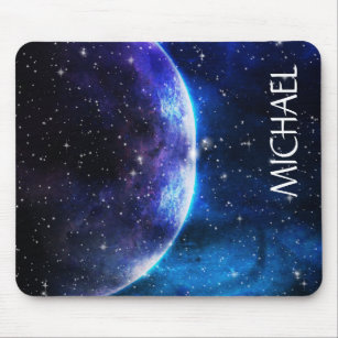 Watercolor Galaxy Planet stars Personalised Space  Mouse Mat