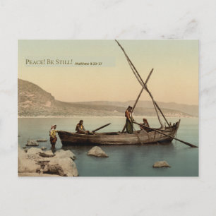 Watercolor Galilee Bible Christmas Postcard