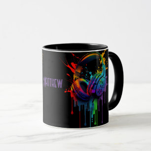 Watercolor Gaming Headset Graphic Personalised Mug