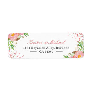 Watercolor Garden Botanical Blush Pink Floral