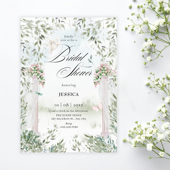 Watercolor garden bridal shower invitation (Creator Uploaded)