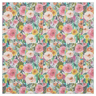 Watercolor Garden Floral Fabric
