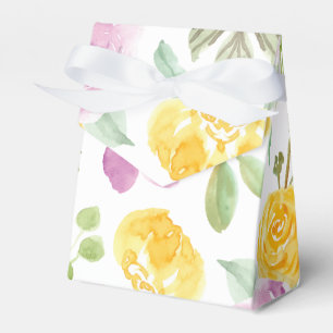 Watercolor Garden Floral Pattern Favour Box