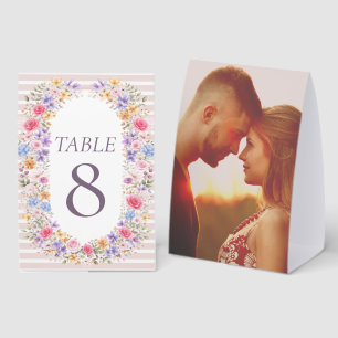 Watercolor Garden Flower Frame Wedding Invitation