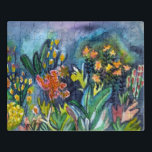 Watercolor Garden Flowers Art Jigsaw Puzzle<br><div class="desc">Check out this sweet art,  hand made by me for you! Feel free to add your own text or change the colours. Visit my shop for more!</div>