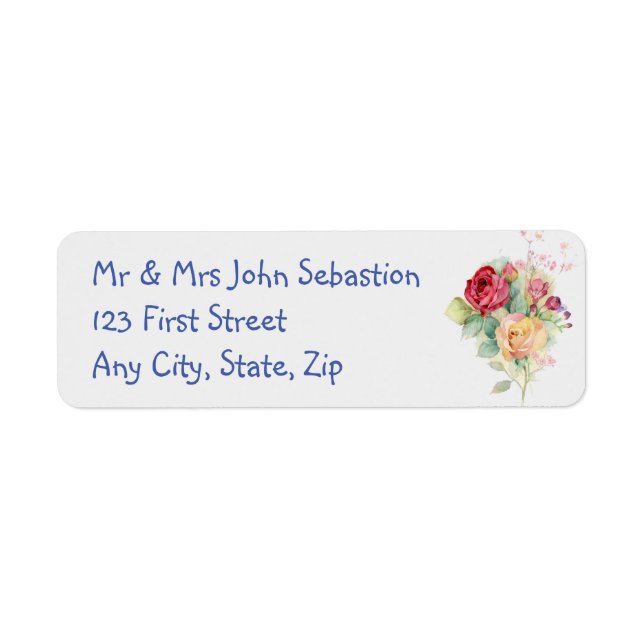 Watercolor Garden Flowers Floral Art (Front)