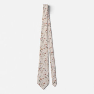 watercolor Garden Flowers Wildflower Spring Meadow Tie