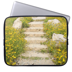Watercolor garden laptop sleeve