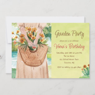 Watercolor Garden Party Invitation