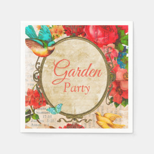 Watercolor Garden Party Napkin
