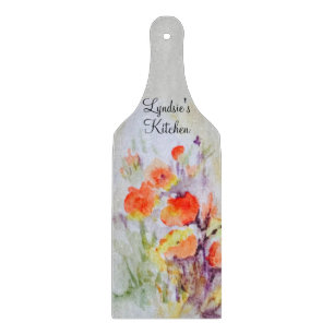 Watercolor Garden Pathway Cutting Board
