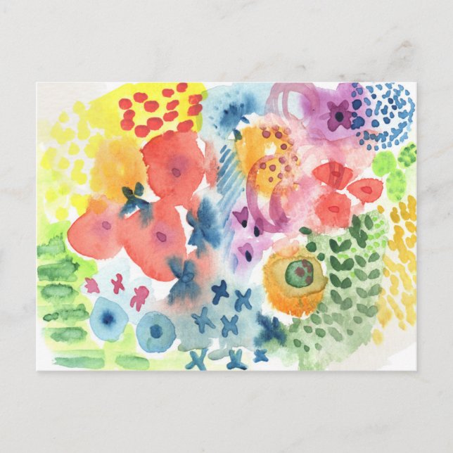 Watercolor Garden Postcard (Front)