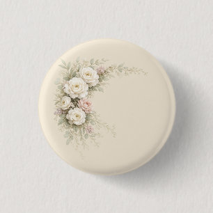 Watercolor Garden Roses for Timeless 3 Cm Round Badge