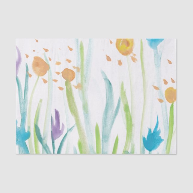 Watercolor Garden Tissue Paper (Front)