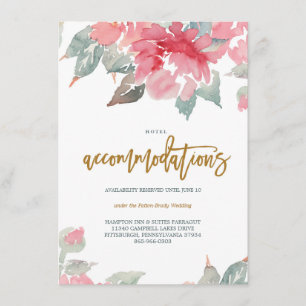 WATERCOLOR GARDEN WEDDING hotel card