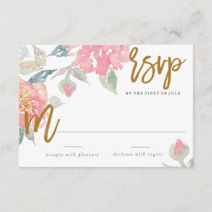 WATERCOLOR GARDEN WEDDING response RSVP card