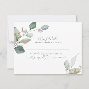 Watercolor Garden Wedding RSVP Card