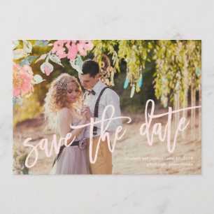 WATERCOLOR GARDEN WEDDING Save the Date Card