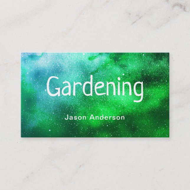 Watercolor Gardening Garden Keeper Business Card (Front)