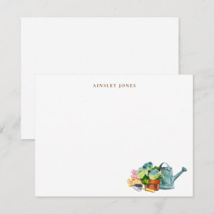 Watercolor Gardening Tools  Thank You Card