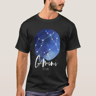 Watercolor Gemini Constellation Astrological Sign T-Shirt