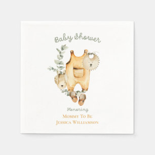 Watercolor Gender Neutral Boho Baby Shower Napkin