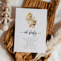 Watercolor Gender Neutral Duck Baby Shower