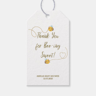 Watercolor gender neutral Mummy to Bee baby Shower Gift Tags