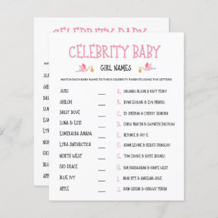 Watercolor Gender Reveal Celebrity Baby Girl Names
