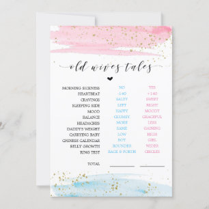 Watercolor Gender Reveal Old Wives Tales Game