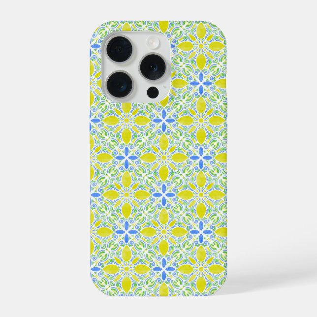 Watercolor Geo _ Citrus iPhone Case (Back)