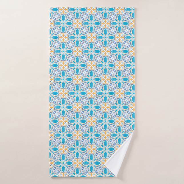 Watercolor Geo _ Summer Bath Towel Set (Bath Towel)