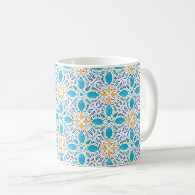 Watercolor Geo _ Summer Coffee Mug (Front Right)