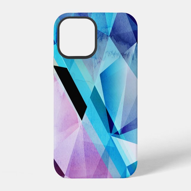Watercolor Geometric Abstract Background iPhone Case (Back)