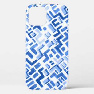 Watercolor Geometric Abstract Seamless Pattern iPhone 12 Case