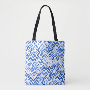 Watercolor Geometric Abstract Seamless Pattern Tote Bag
