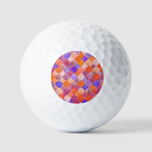 Watercolor geometric, Arab fish scales. Golf Balls