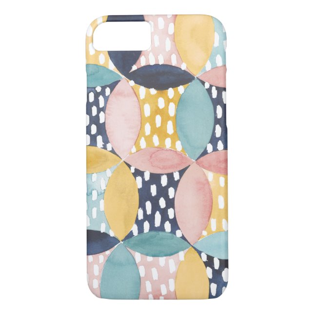 Watercolor Geometric Circles Case-Mate iPhone Case (Back)