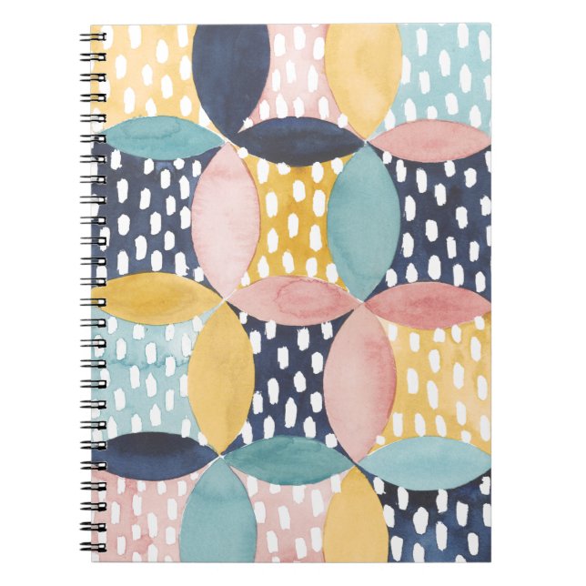Watercolor Geometric Circles Notebook (Front)
